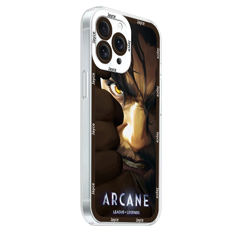 TV A-Arcane 2 J-Jinx Phone Case for Samsung S24 S23 S22 S21 A55 A54 FE PLUS ULTRA Transparent Bezel Cover