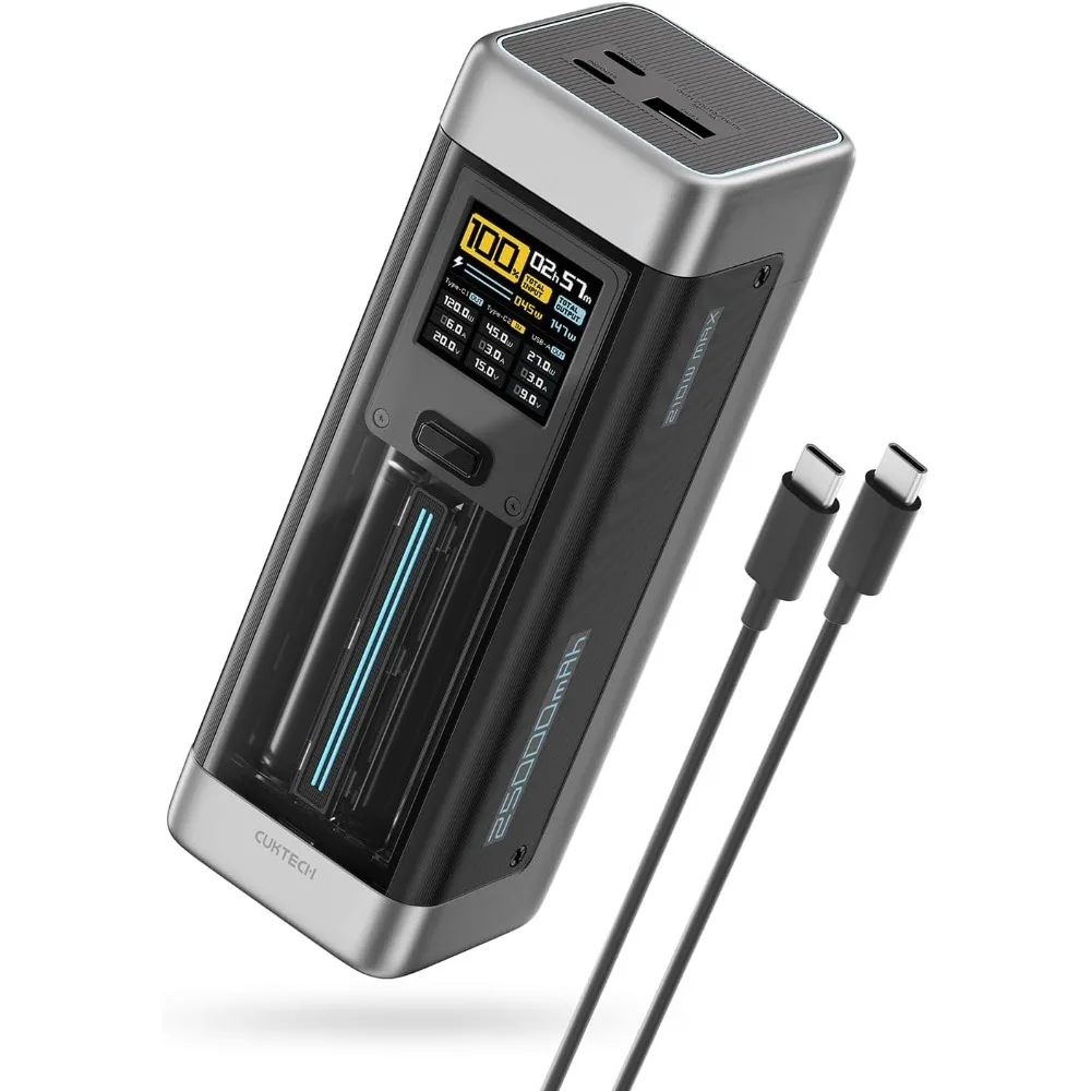 

NO.20 Power Bank 140 Вт, 3-портовое портативное зарядное устройство для ноутбука емкостью 25 000 мАч, аккумулятор для быстрой зарядки для путешествий и работы на открытом воздухе
