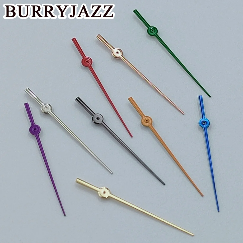 Burryjazz segunda mão relógio, prata, ouro, Rose Gun, verde, azul, vermelho, roxo, laranja, segundo mãos, NH35, NH36, NH38, 7S26, 7S36, 4R35, 4R36