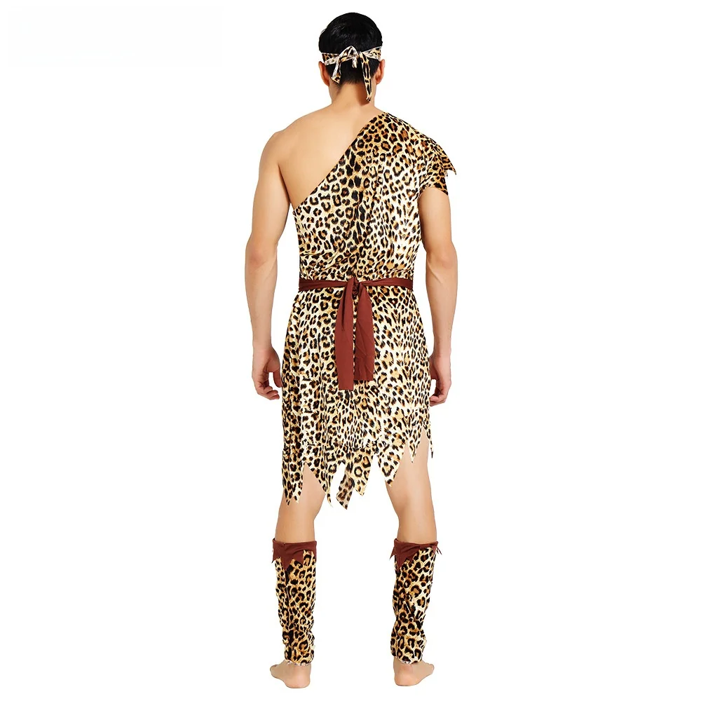 Disfraz de loween de Hombre Primitivo Moderno, Disfraz de Hombre Salvaje de Terciopelo para Hombre, Divertido Disfraz de A...