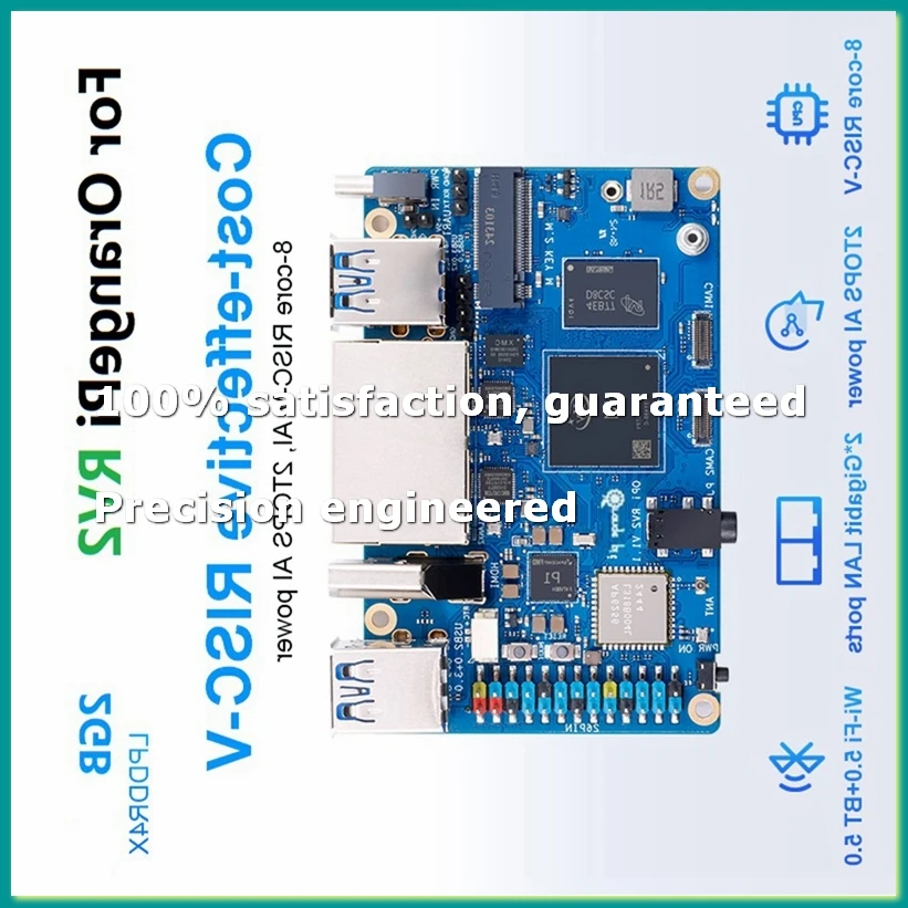 

Мини-ПК RV2 RAM на базе одноплатного компьютера DDR4, 8-ядерный процессор RISC-V 2TOPS AI CPU, с поддержкой WiFi, PCIE, SSD, совместим с ОС 2G-A86Z