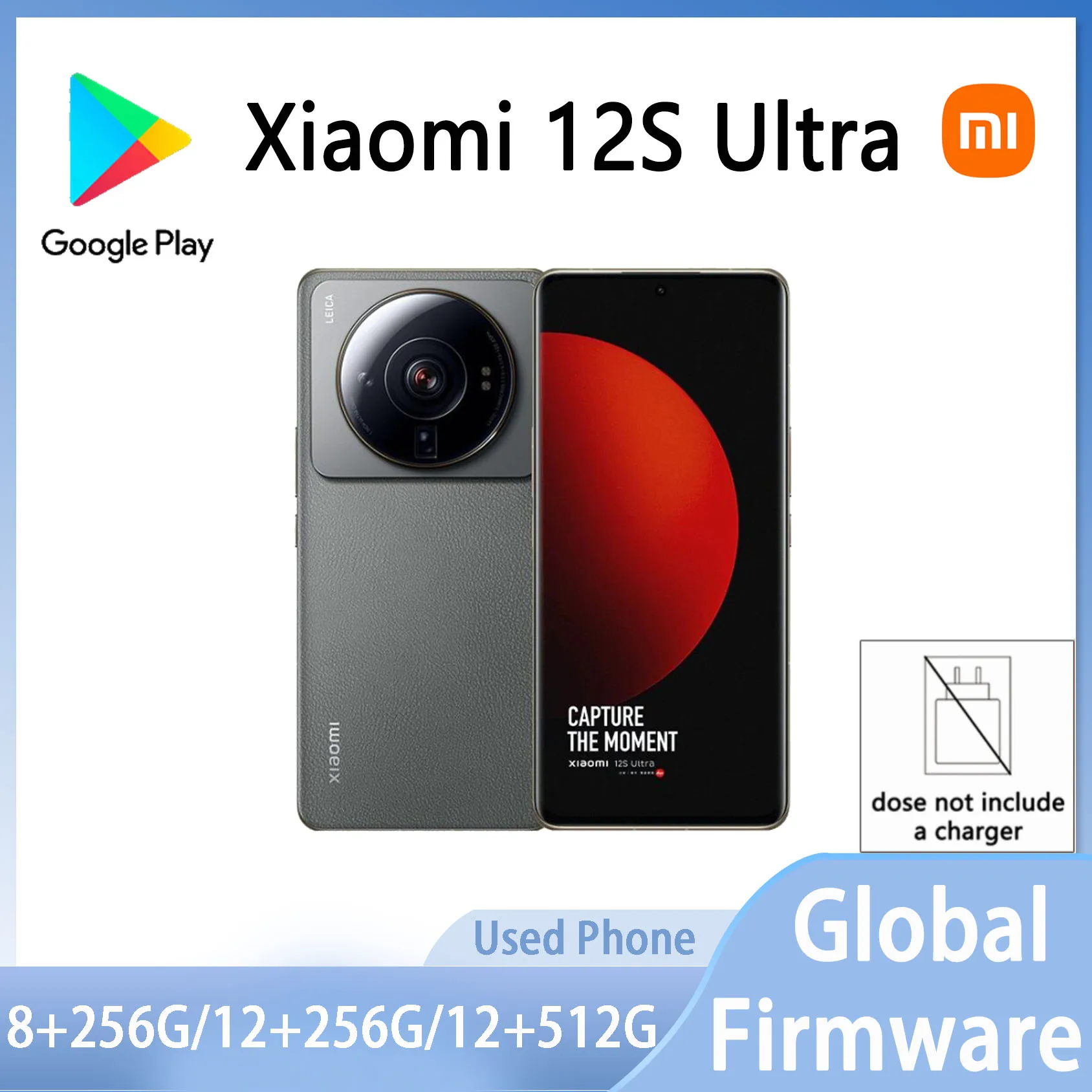 Global Firmware Xiaomi 12S Ultra 5G Android 6.73-inch RAM 8GB ROM 256GB Qualcomm Snapdragon 8+Gen1 120Hz Re-furbished phone