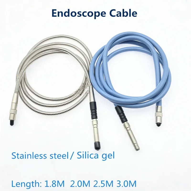 Endoscop Cable Endoscop Fiber 1.8m-3m Silicone Cable Light Source Microscope Guide Interface Fiber Optical Fiber