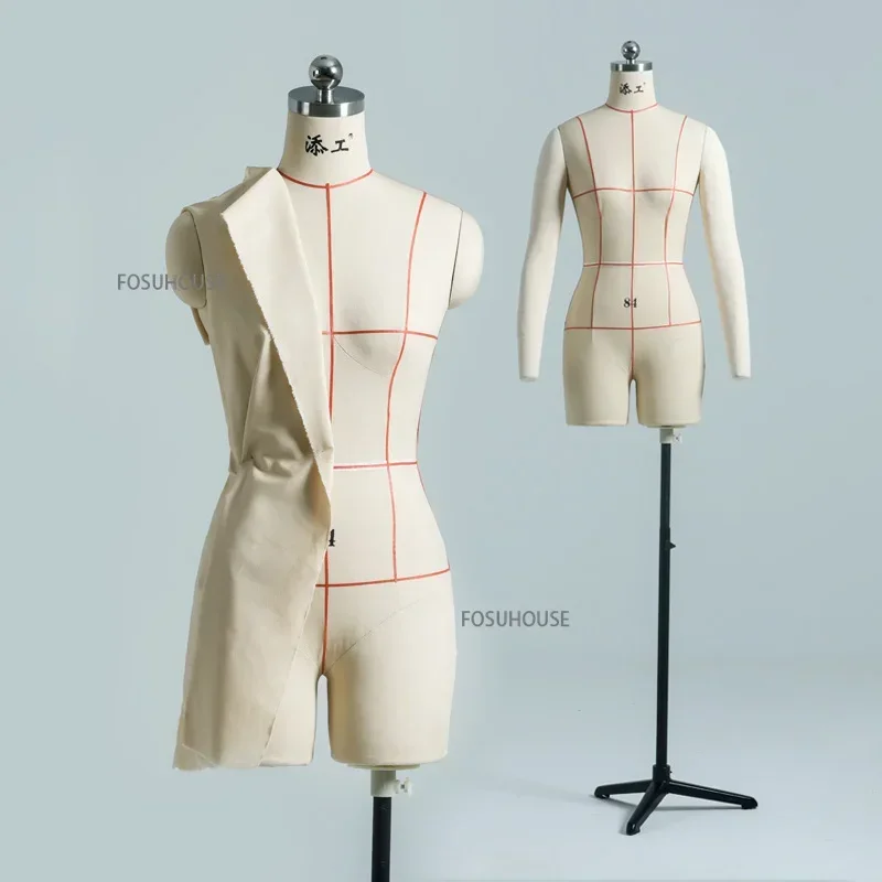 

Professional Dressmaker Mannequins Sewing Women's Clothing Upper Body Female Mannequin Window Display Model with Wheels Base M
