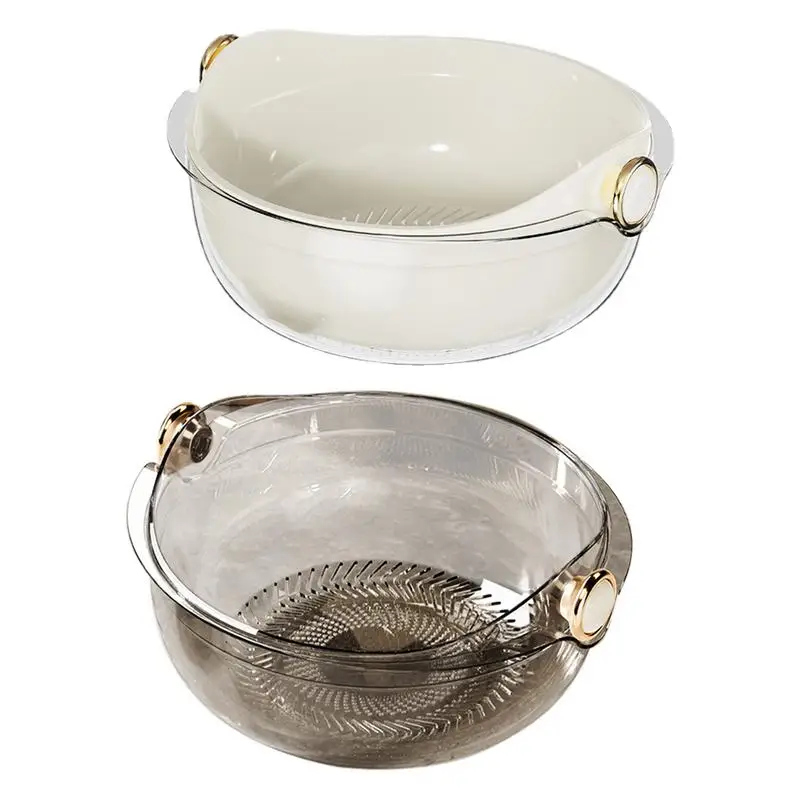 2 In 1 Colander Set With Fine Pores Prevent Clogging And Enlarging Unique Design Kitchen Drain Box Basket Bowl for kitchen use