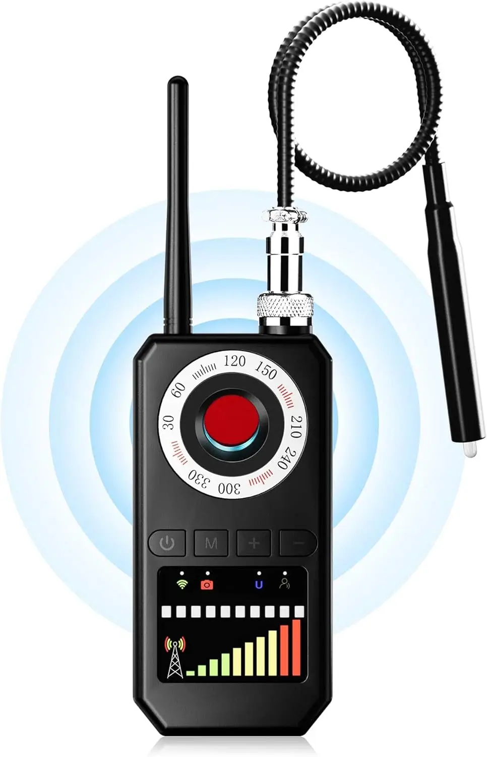 كاشفات الكاميرا مكتشف الأخطاء الصغيرة، كاشف الترددات اللاسلكية، جهاز تعقب GPS كاشف جهاز الاستماع كاميرا الحمام المخفية في السفر، الفندق، السيارة #3