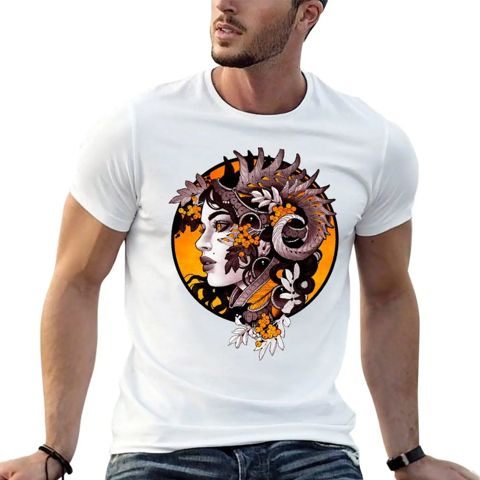 

Vaporwave Beautiful Witch Girl Flowers Ornaments T-Shirt essential t shirt cotton t shirt pack T-Shirt