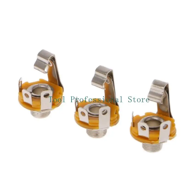 

57QF 10 шт. 1/4 дюйма 6,35 мм моно гнездо гнездо для монтажа на панель припой