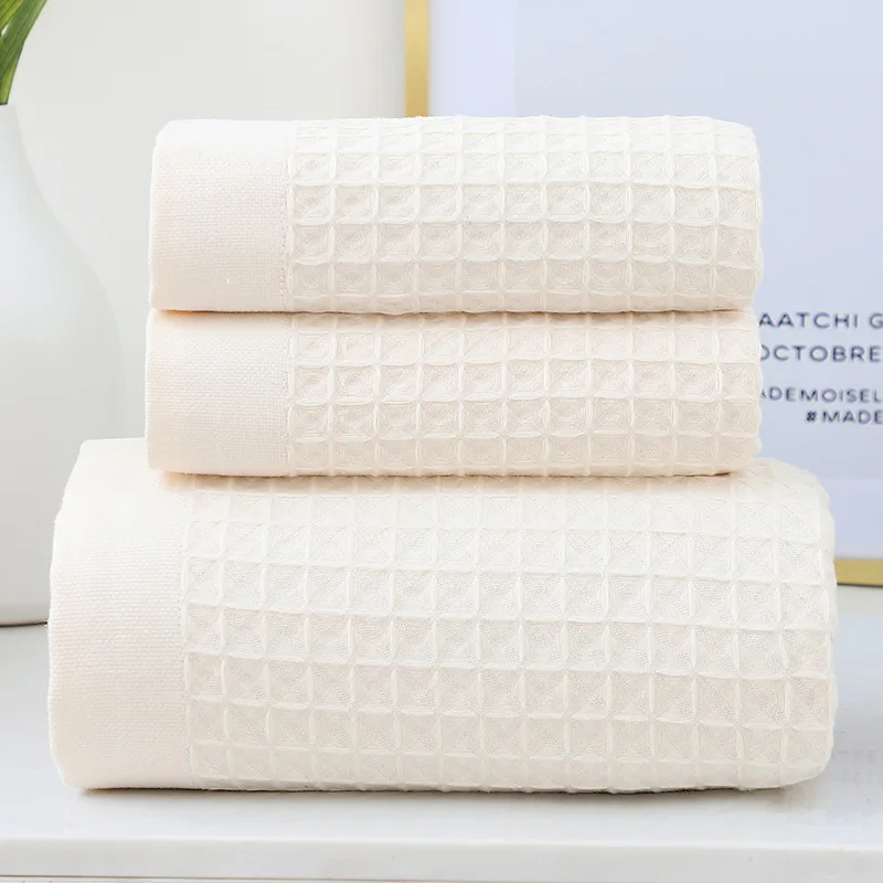 1/5 Face Towels Green Set 100% Cotton Adult Bathroom Absorbent Body Bath Towels Waffle High Quality Kids Wash Towels Beige Pink