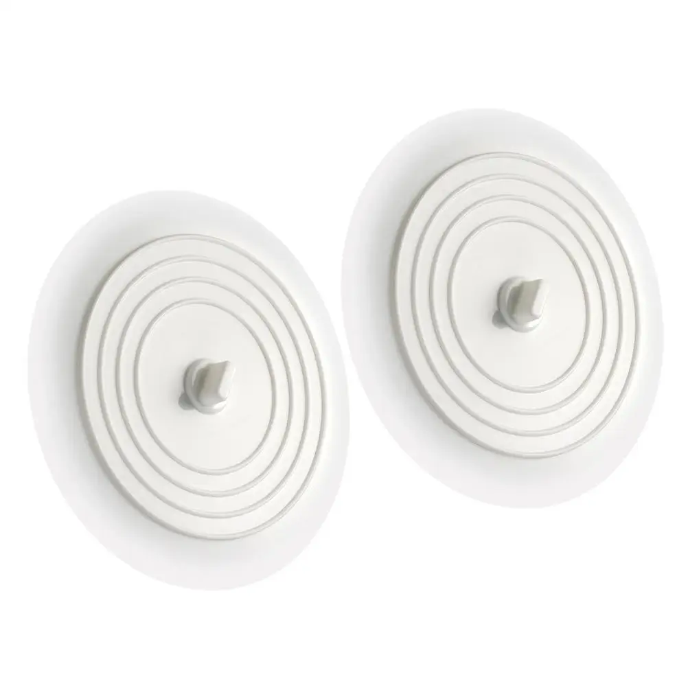 

2Pcs White Silicone Drain Plug Stopper Bath Tub Stopper Bathtub Stoppers Bathroom Sink Drain Cover Bath Stopper For Drain Drain