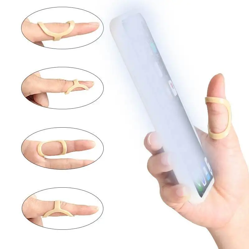 5PCS Ring Sleeve Oval Finger Splint Finger Cuff Oval Splint Support Waterproof Skin Finger Joint Stabilizer Tendon Releas