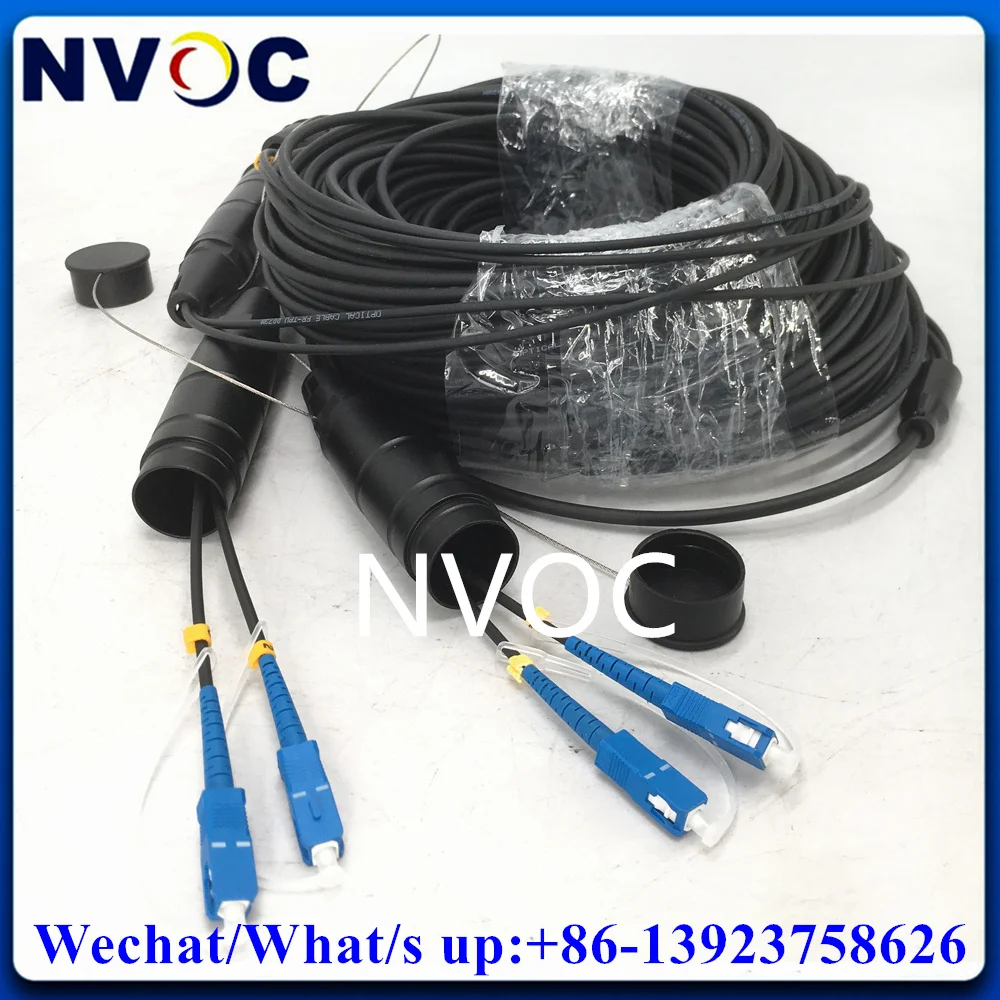 8Fibers 300M SM 9/125 G657A,5.0mm LSZH/TPU Cable,8Cores Outdoor PDSC 8F Single Mode Armored Fiber Optic Patch Cord No Reel