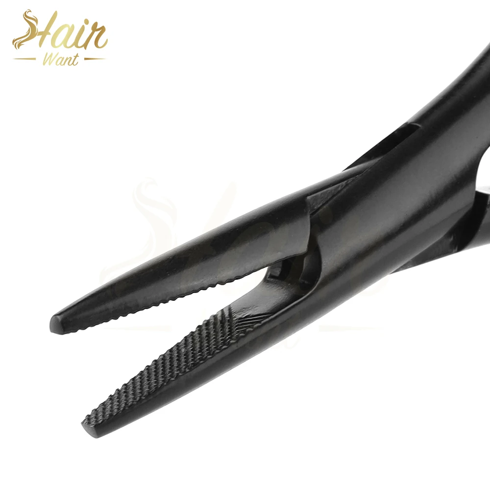 Hair Want Staninless Steel Flat Shape Hair Extension Pliers Keratin Bonding Removal Pliers for Microlinks Rings Extensions Tool