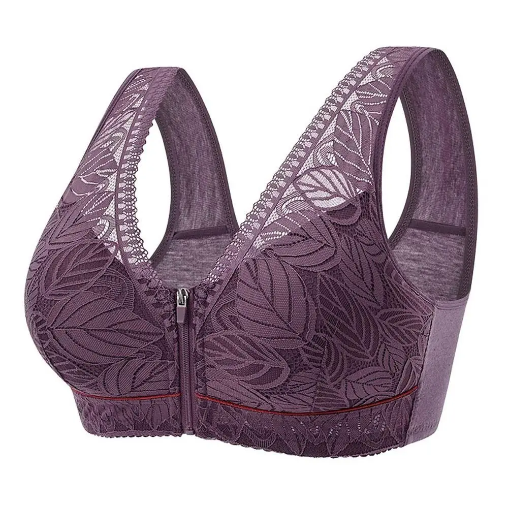 Big Cup Middle Aged Elderly Bra Anti-sagging Shockproof Large Size Bra Gathered Breasts Close-fitting Wireless Bra Travel