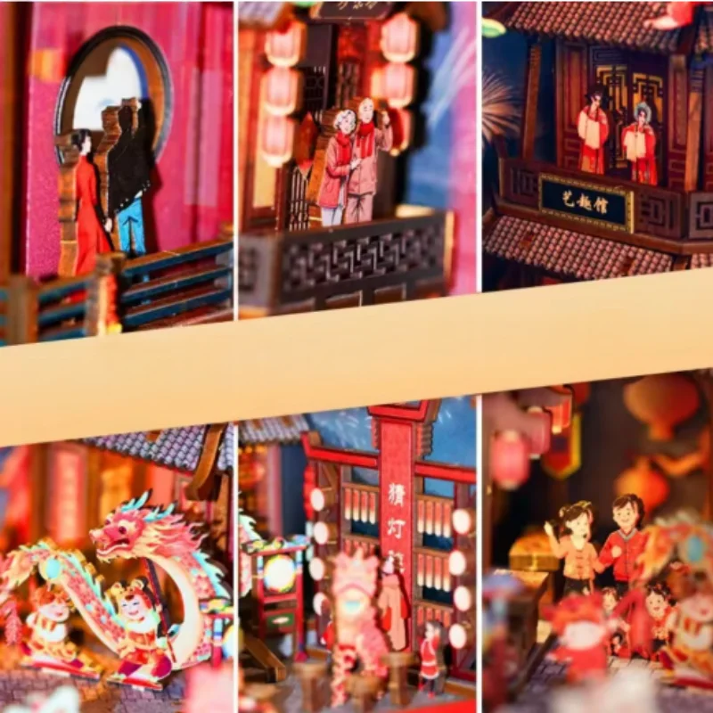 نموذج OUZEY Oriental Grand View، لغز الهندسة المعمارية الصينية ثلاثية الأبعاد، مجموعة أدوات تثبيت ثقافية للمراهقين #3