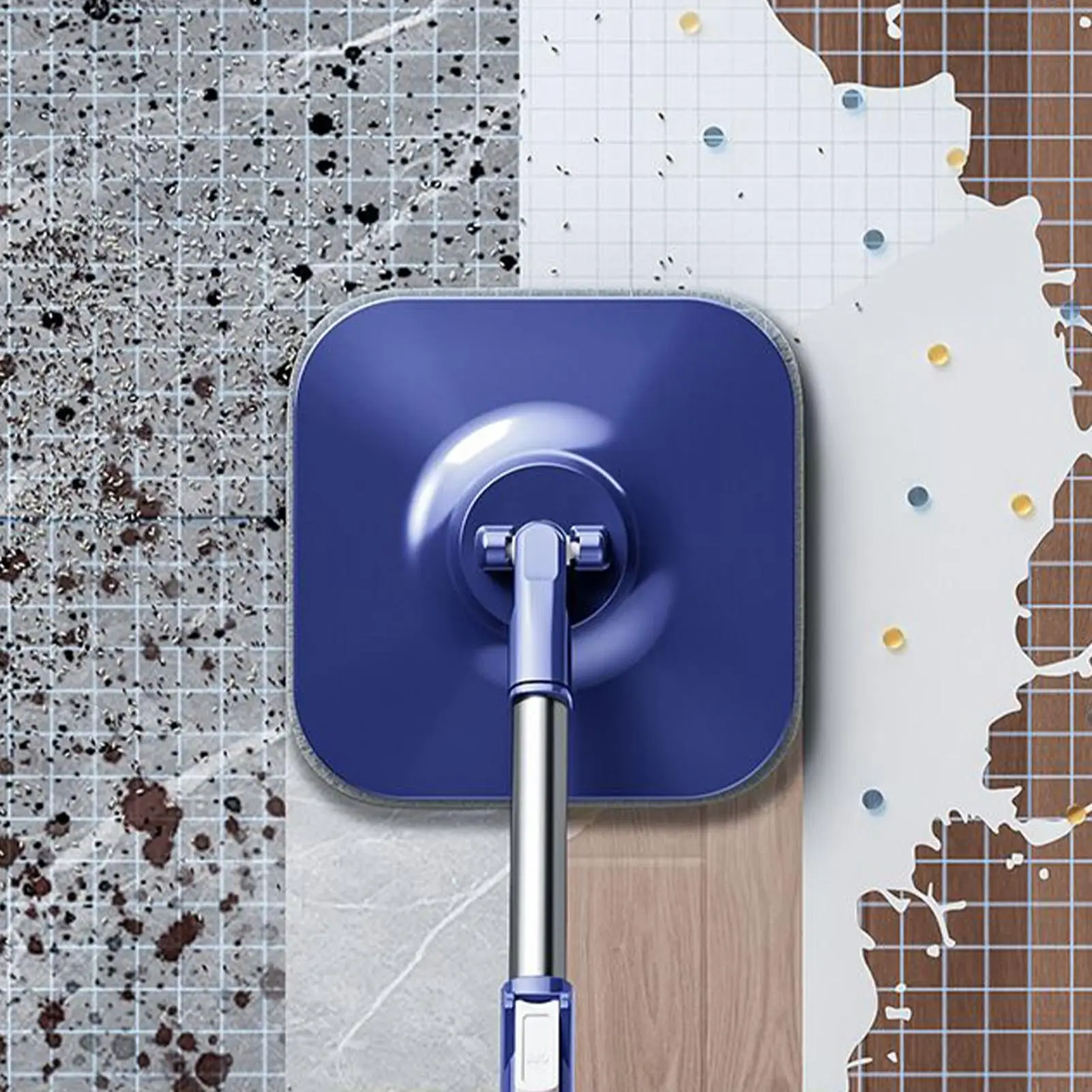 

Spin Mop And Bucket Dry Wet 360 Degree Rotating Household Cleaning Mop With Bucket For Living Room Kitchen Bedroom Dining Room