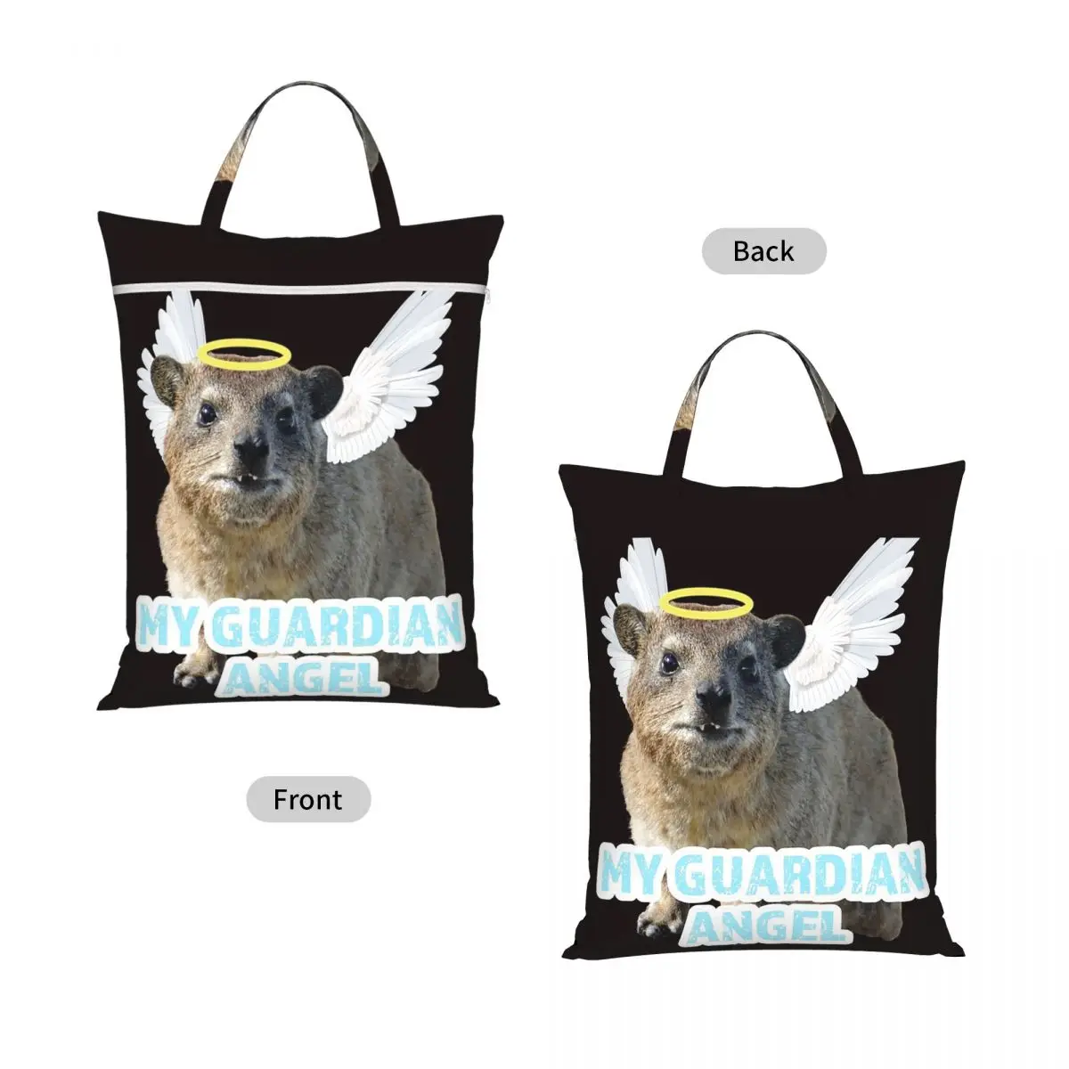 Rock Hyrax My Guardian Angel Laundry Collector Folding Laundry Basket Home Organizer Washing Basket Home Organizer
