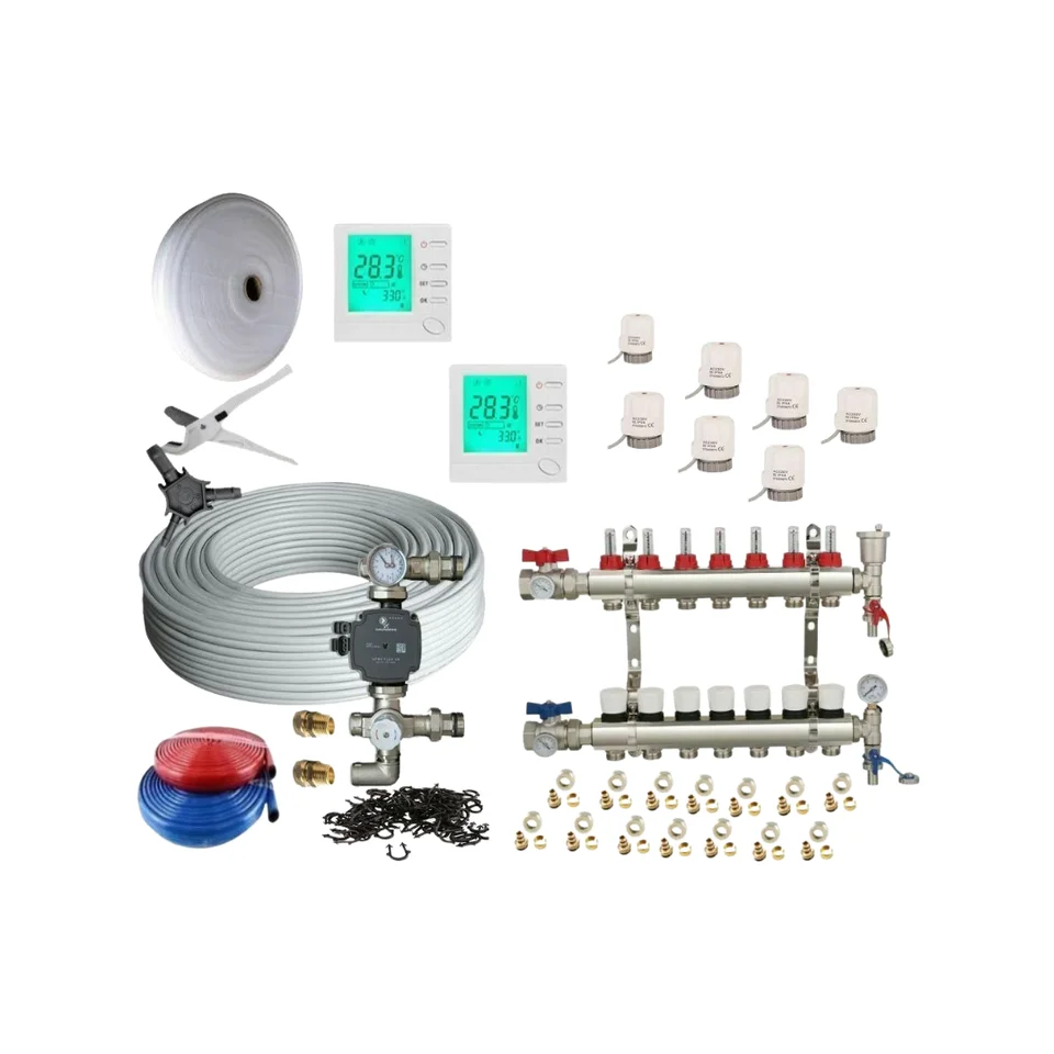 

10-200sqm Underfloor Heating Multi Wet Kit Including 5 Layer Pipe,pump Brand New Original Spot Plc