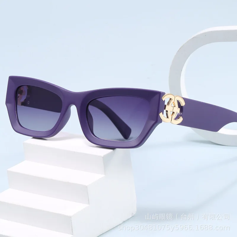 

Ins 2025 Polarized Luxury Designer UV400 Sunglasses Women New Trendy Cat Eye Sun Glasses Ladies Vintage Letter Cool Gafas De Sol