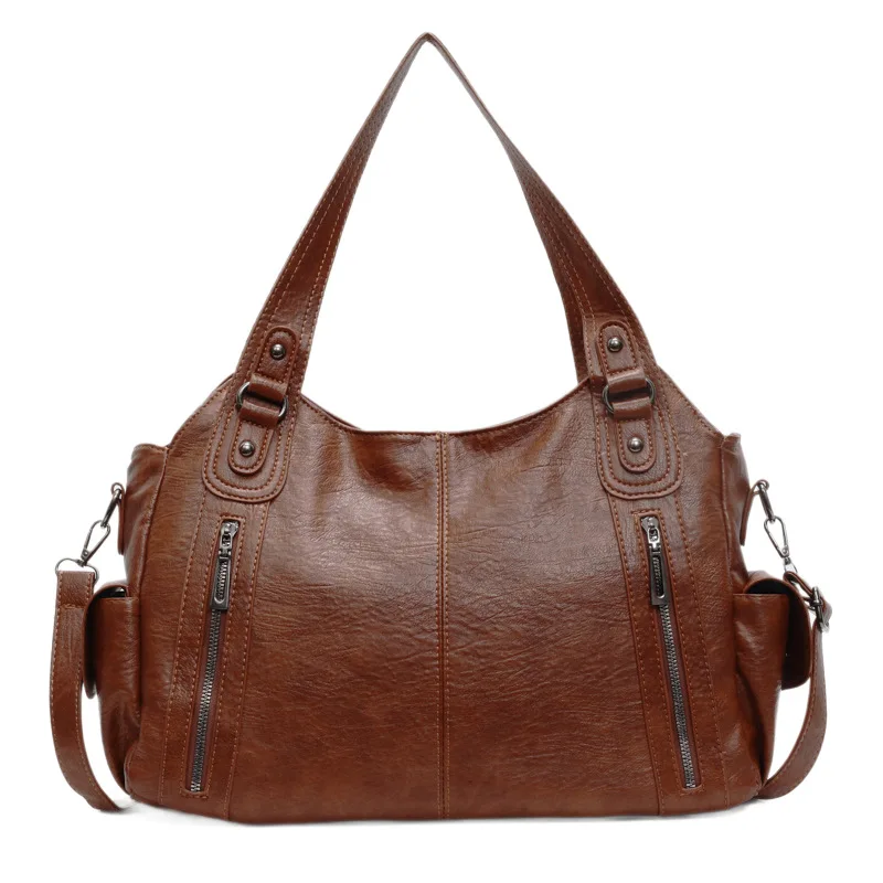 Ruime vintage draagtas uit 2025, luxe schoudertas voor dames, chique crossbody onder de arm, veelzijdige dag tot nachttas, getextureerd