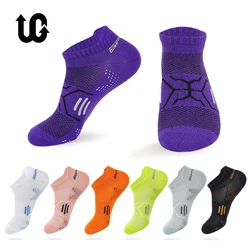 Calcetines transpirables antideslizantes para hombre y mujer, calcetín de algodón para correr, baloncesto, deporte, Fitness, ciclismo, caminar