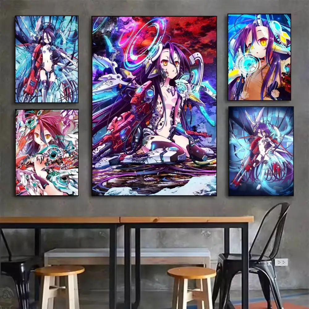 

Riku Shuvi NGNL No Game No Life Poster Waterproof HD Art Wall Decal Self-Adhesive Print