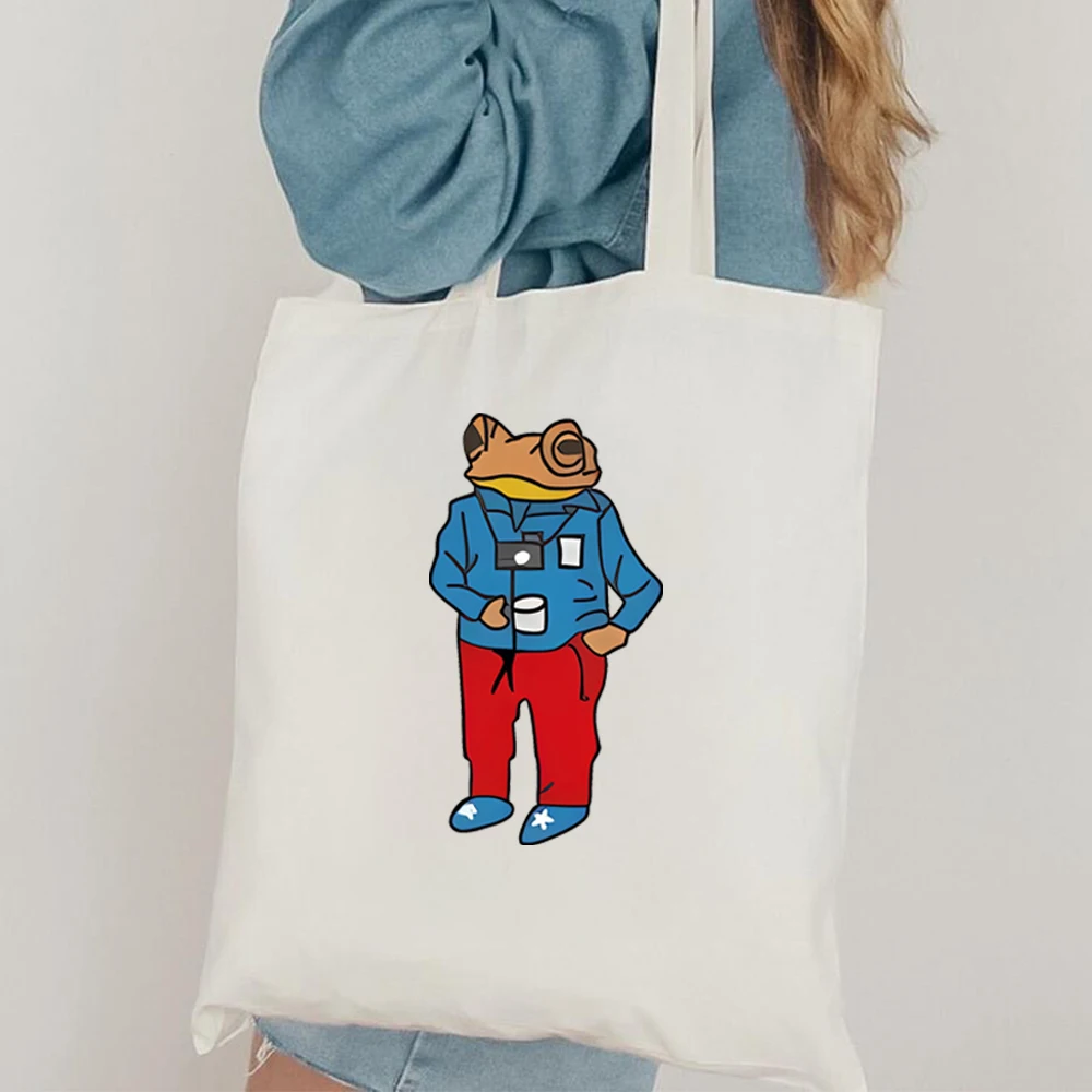 Dtmf Bad Bunny bolso de mano para mujer Puerto Rico divertido bolso de compras con gráfico de rana Tour de música Debi Tirar Mas Fotos bolsos de mano para mujer
