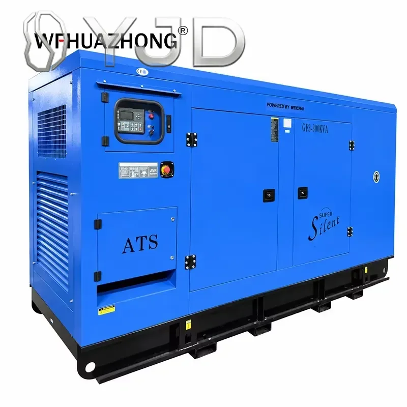 Silent Type Industrial Diesel Generator Set 200-300kva Weichai Core Power for Long Time Continuous Working Demand