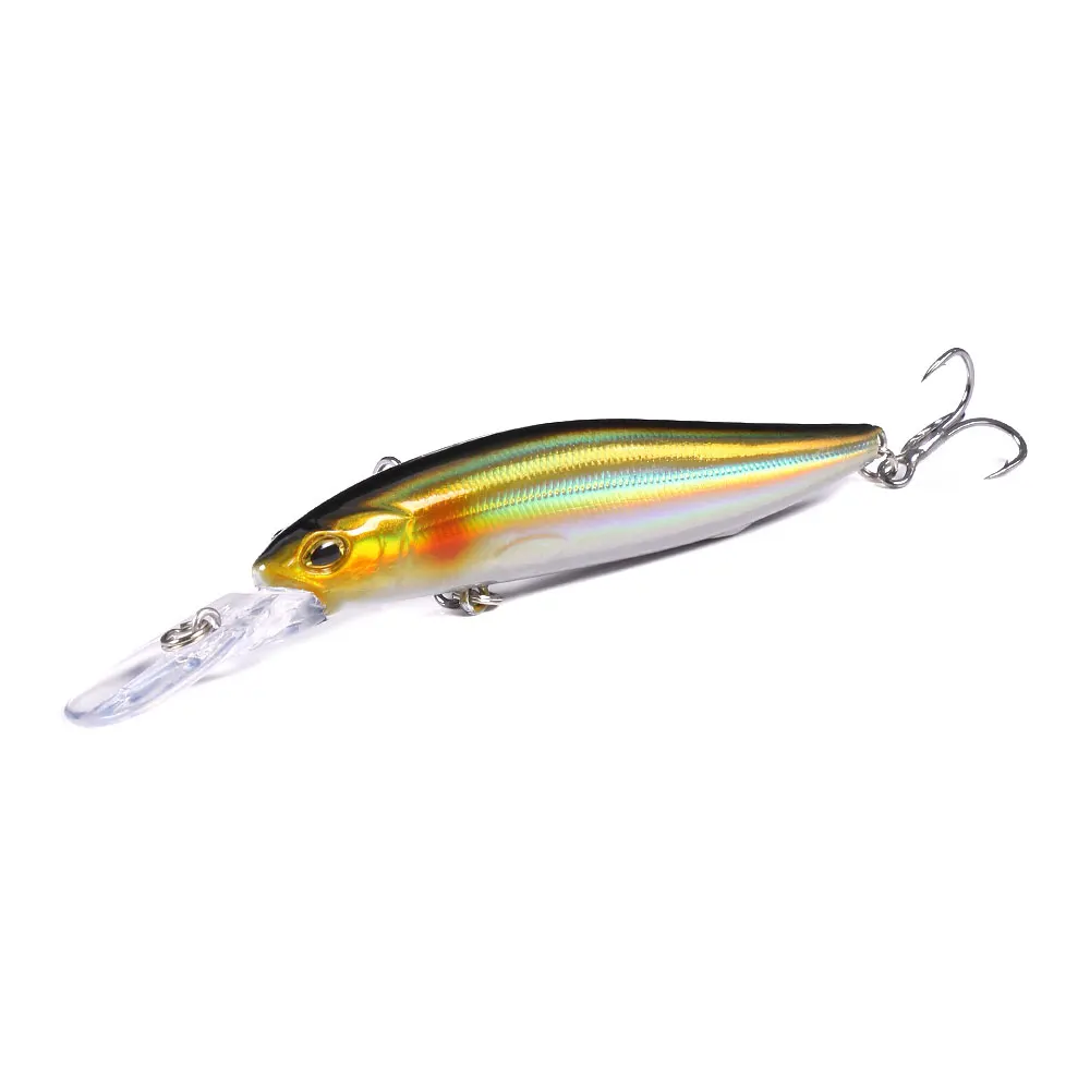 Langzungen-Minnow-Angelköder für Tiefsee-Tauchen 0-2m Wobbler Jerkbait Meeresangeln Bass Hecht Trolling Harter Köder