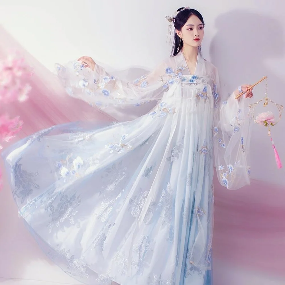 2023 Traditionele Chinese Jurk Voor Vrouwen Phoenix Party Borduurwerk Cosplay Fee Hanfu Cheongsam Dansjaar Kostuums Voor Meisje