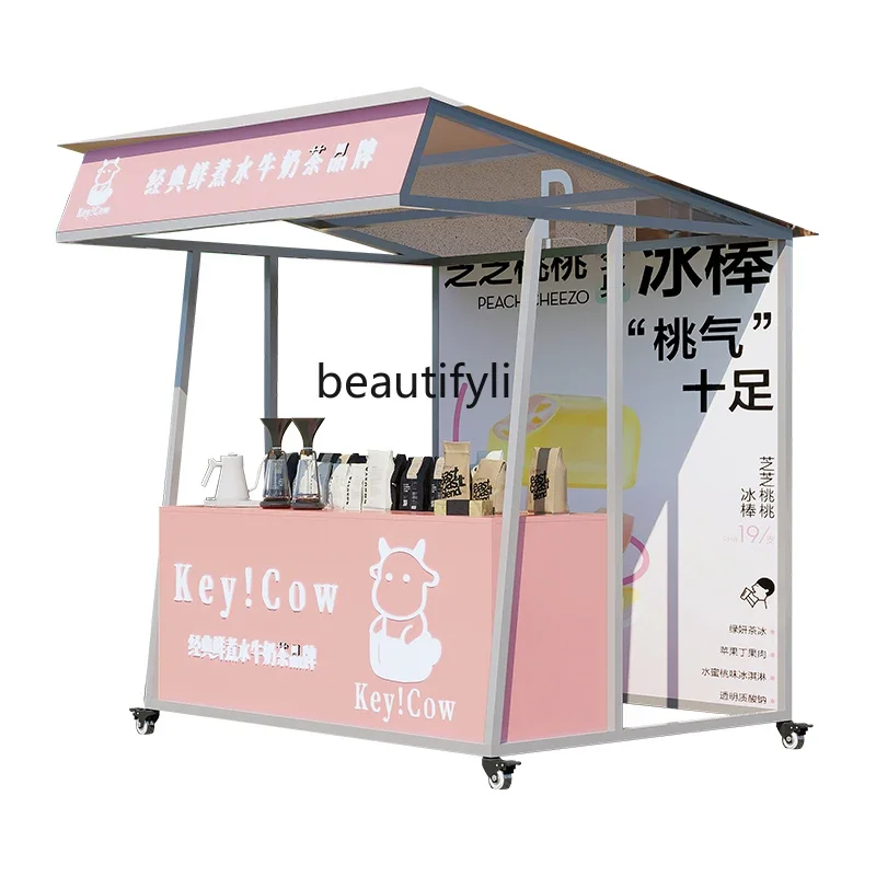 Outdoor Market Stall Shelf Commercial Street Iron Art Display Stall Sales Table Night Market Stall