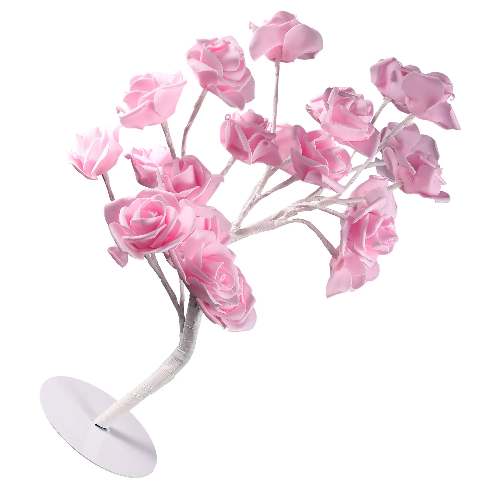 

Rose Tree Lamp LED USB Small Table Light Pink Rose White Tree Night Lamp Bedroom Decor Flower Lights Desk Glow