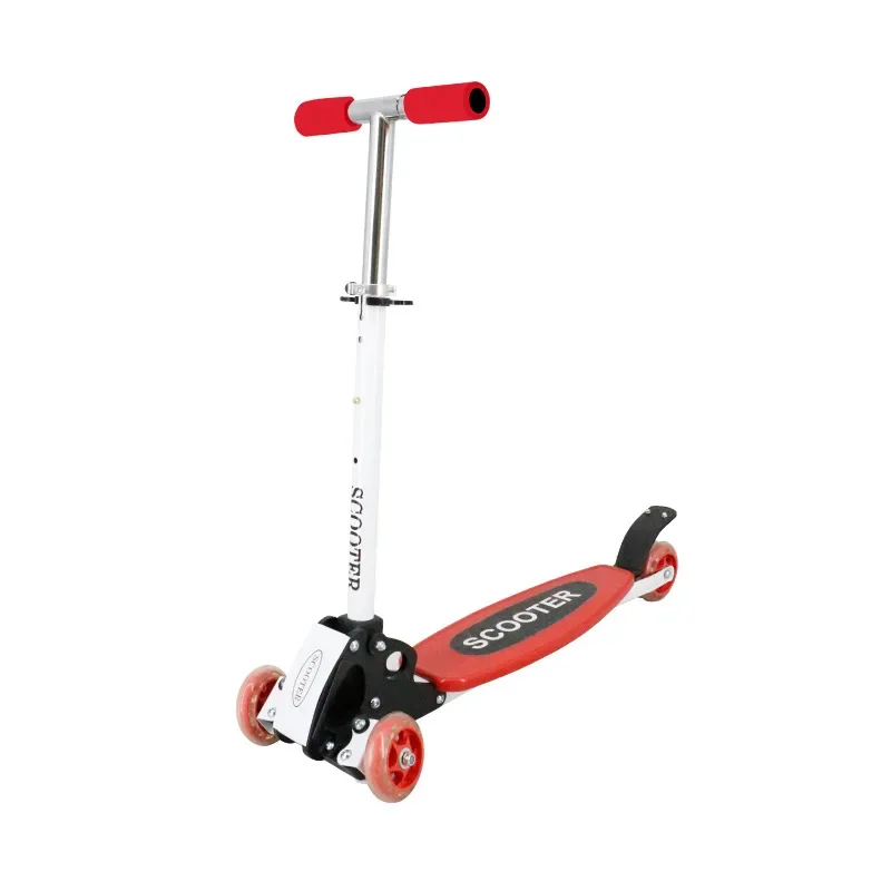 Lightweight Kick Scooter for 2-7 Years Kids Three Levels of Height Adjustment Four Wheels Are Safer Load Bearing 60KG Skateboard