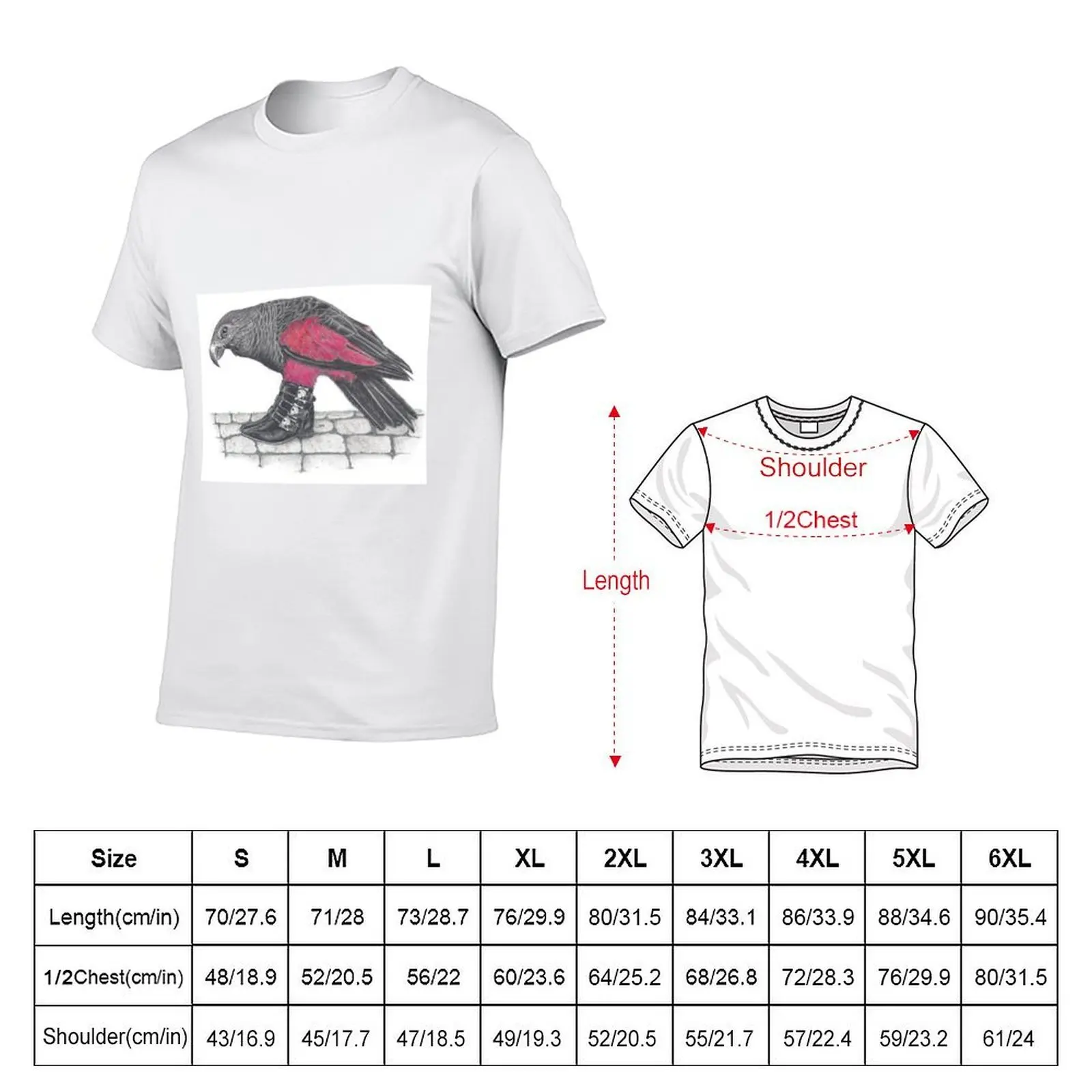 Dracula parrot in skull buckle boots T-Shirt man t shirt designer t shirts designer T-Shirt