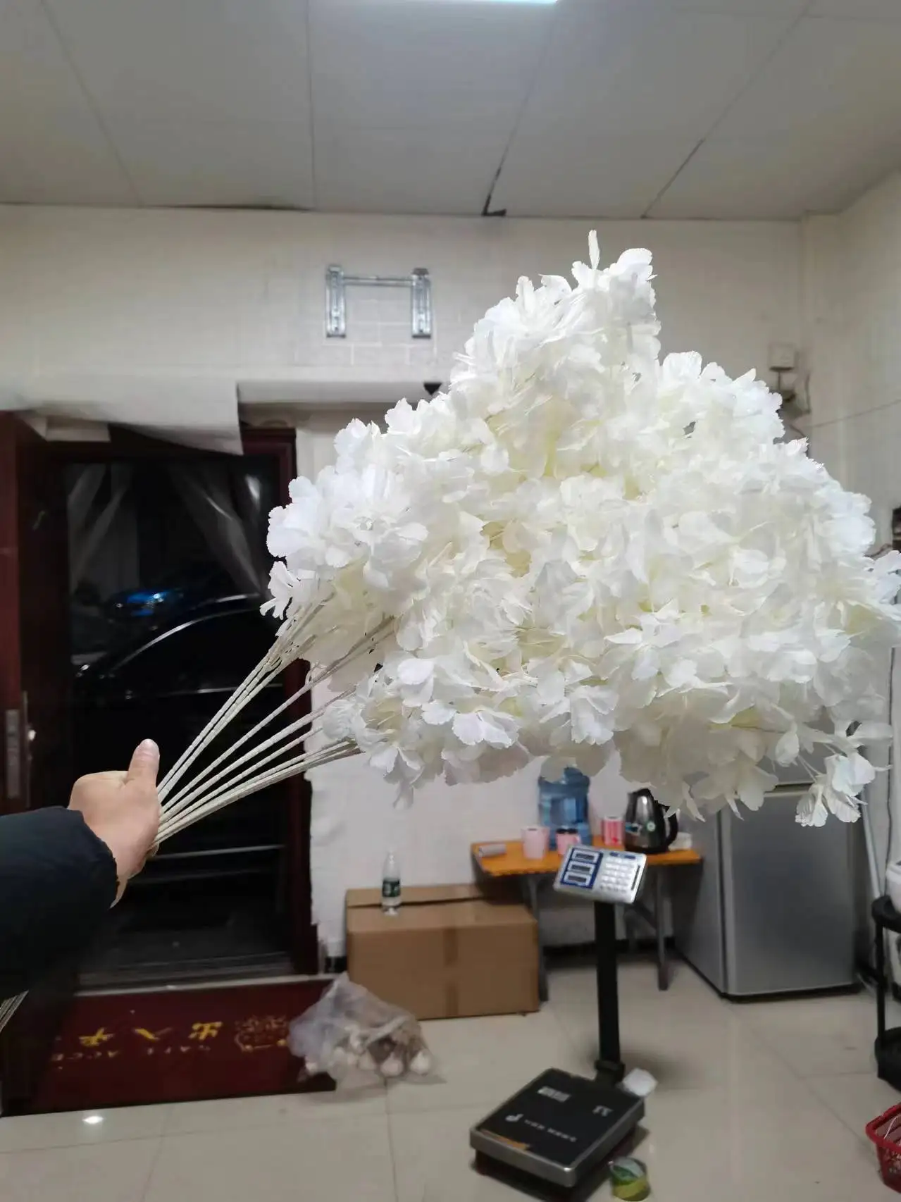 Artificial Flowers for Decoration, White Branch, Snow Gypsophila, Cherry Blossom, Wedding Arch, 10Pcser