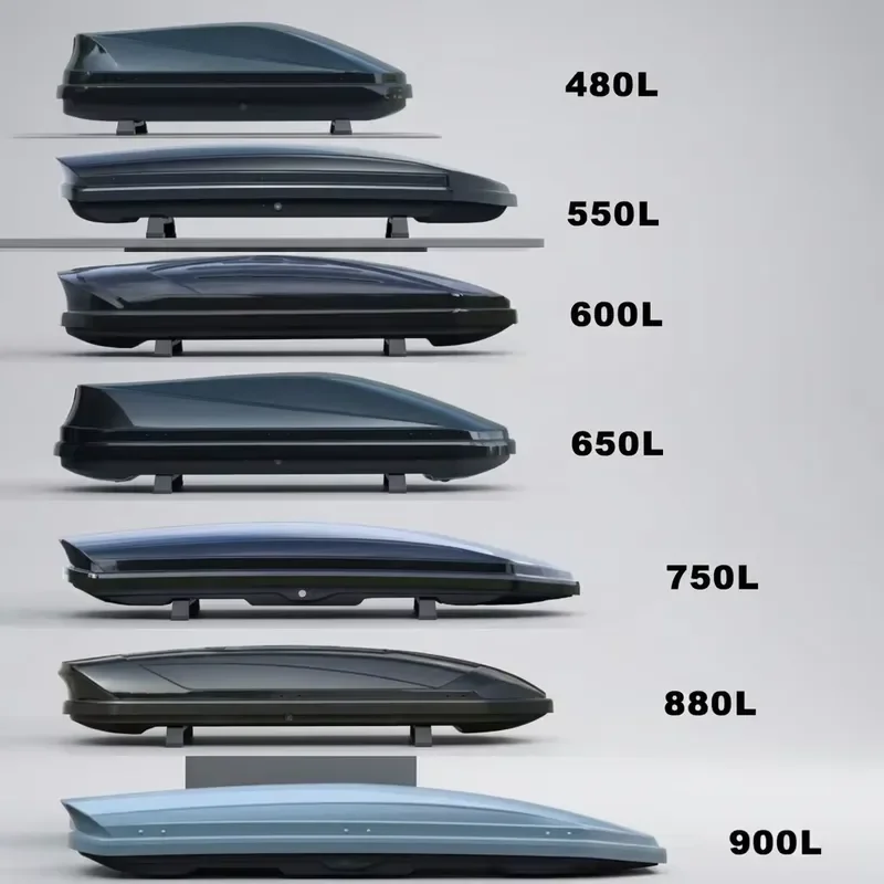 550L ABS Car Roof Box Waterproof Pneumatic Design Lockable Outdoor Storage Trunk Low Profile Hard Shell Luggage Carrier for