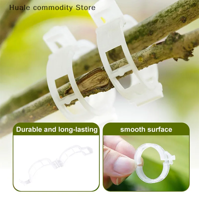 50/100/150PCS Garden Plant Clips For Vegetable Growing Upright Plant Holder Plastic Bundled Ring Garden Stand Tool Vine Support