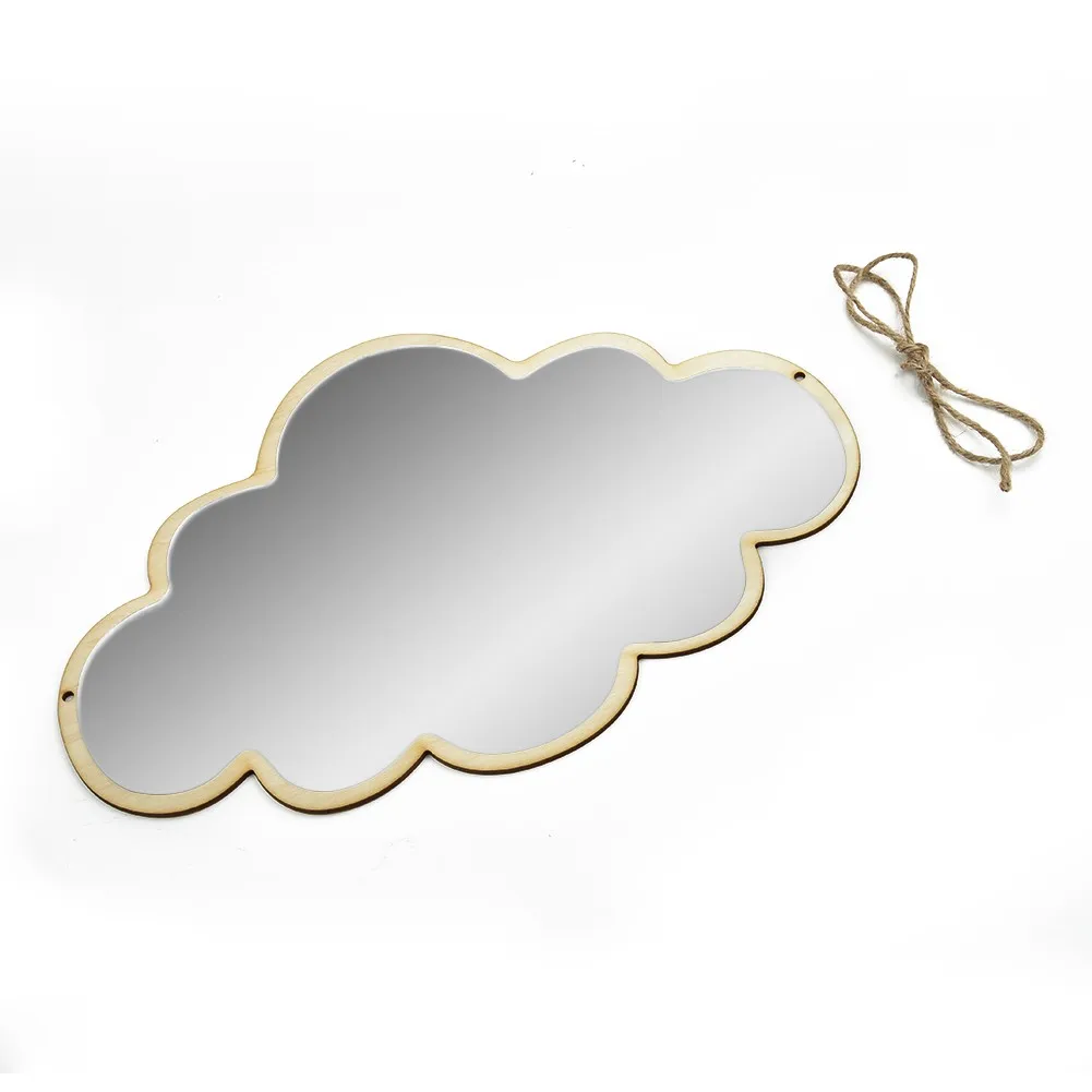 33*23cm Mirror Ornaments Mirror Cloud Korean Style Plywood Small Wear-resistance 1x Cloud Shape Cute Decoration