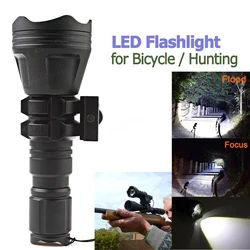 SecurityIng B158 Convex Lens Zoom Flashlight U4 LED Torch Hunting Light 900 Lumens Aluminum Tactical Flashlight