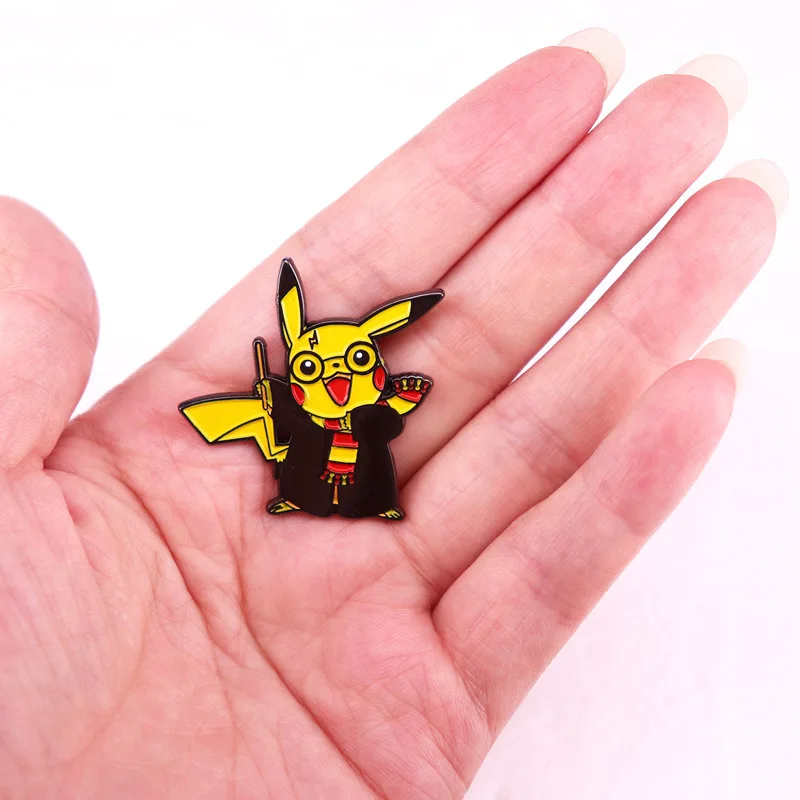 Pin kerah karakter permainan ajaib lucu untuk ransel Pin Enamel bros Pria Wanita dekorasi perhiasan koper Anime lencana