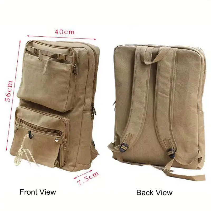 MoeTron Canvas Backpack A3 Art Portfolio Case Kids Backpack Art Supplies Bag A3 Drawing Board Bag Portable Travel Backpack Kids