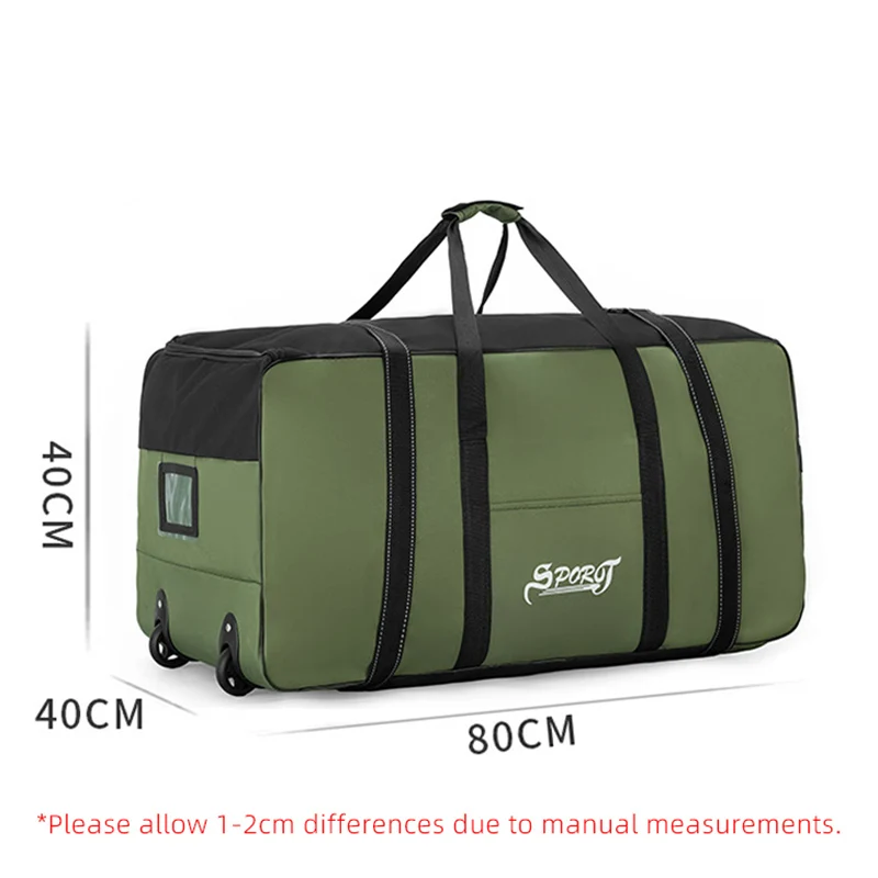 Unisex Wheeled Travel Bag Universal Foldable Luggage Bags with Wheels Large Capacity Waterproof Luggage Storage Carrier Handbag