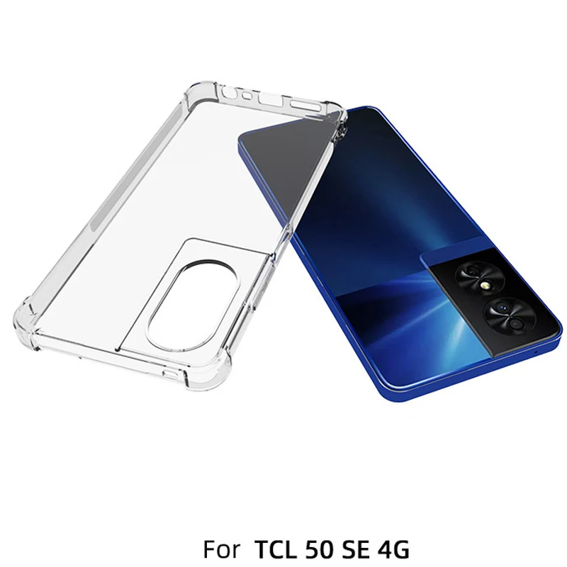 TCL 50 SE 50SE 4G Case Air Cushion Shockproof Clear Airbag Silicone TPU Soft Back Cover Phone Case for TCL 50 SE 50SE TCL50SE 4G