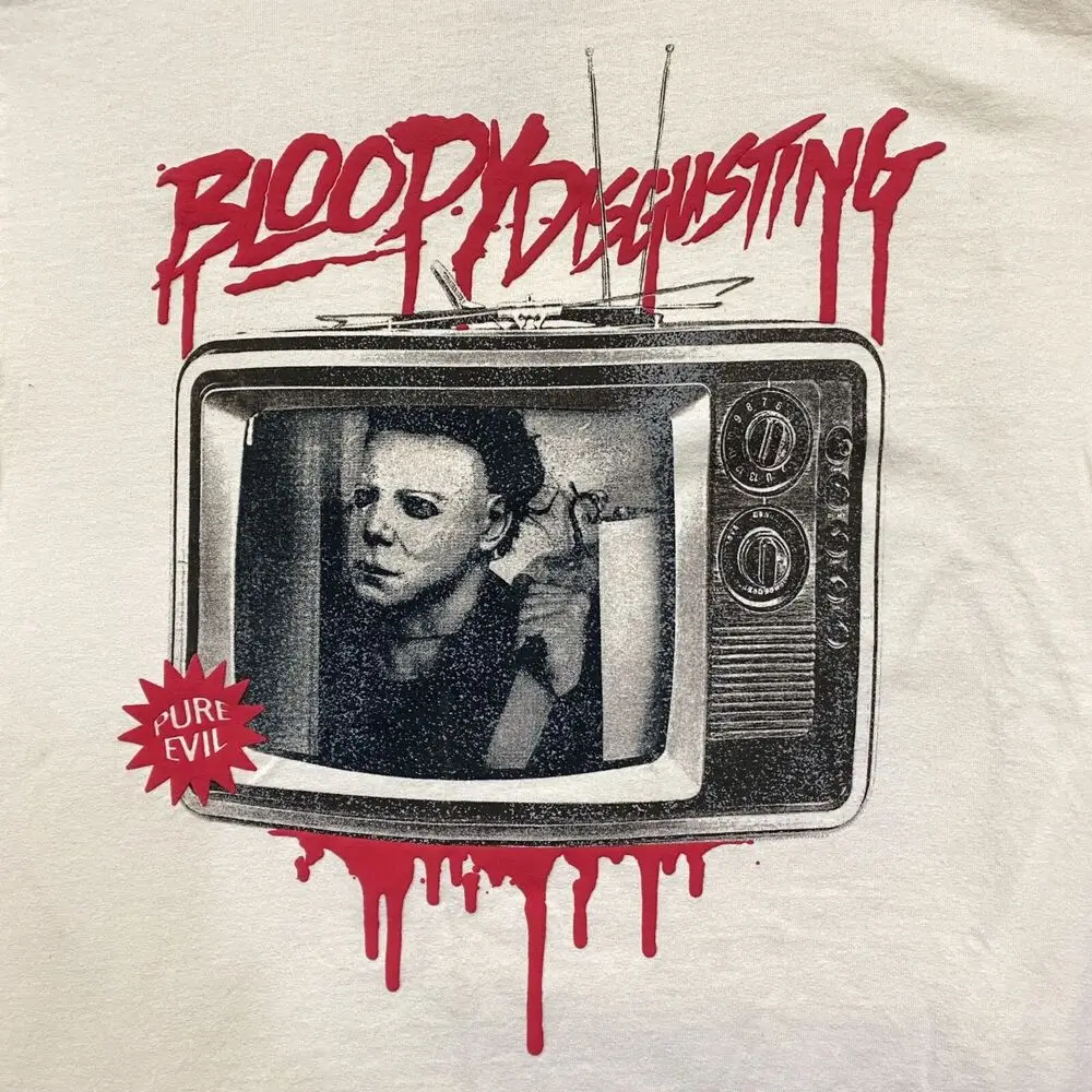 Bloody Disgusting Halloween Michael Meyers Horror Movie T-shirt Size Large