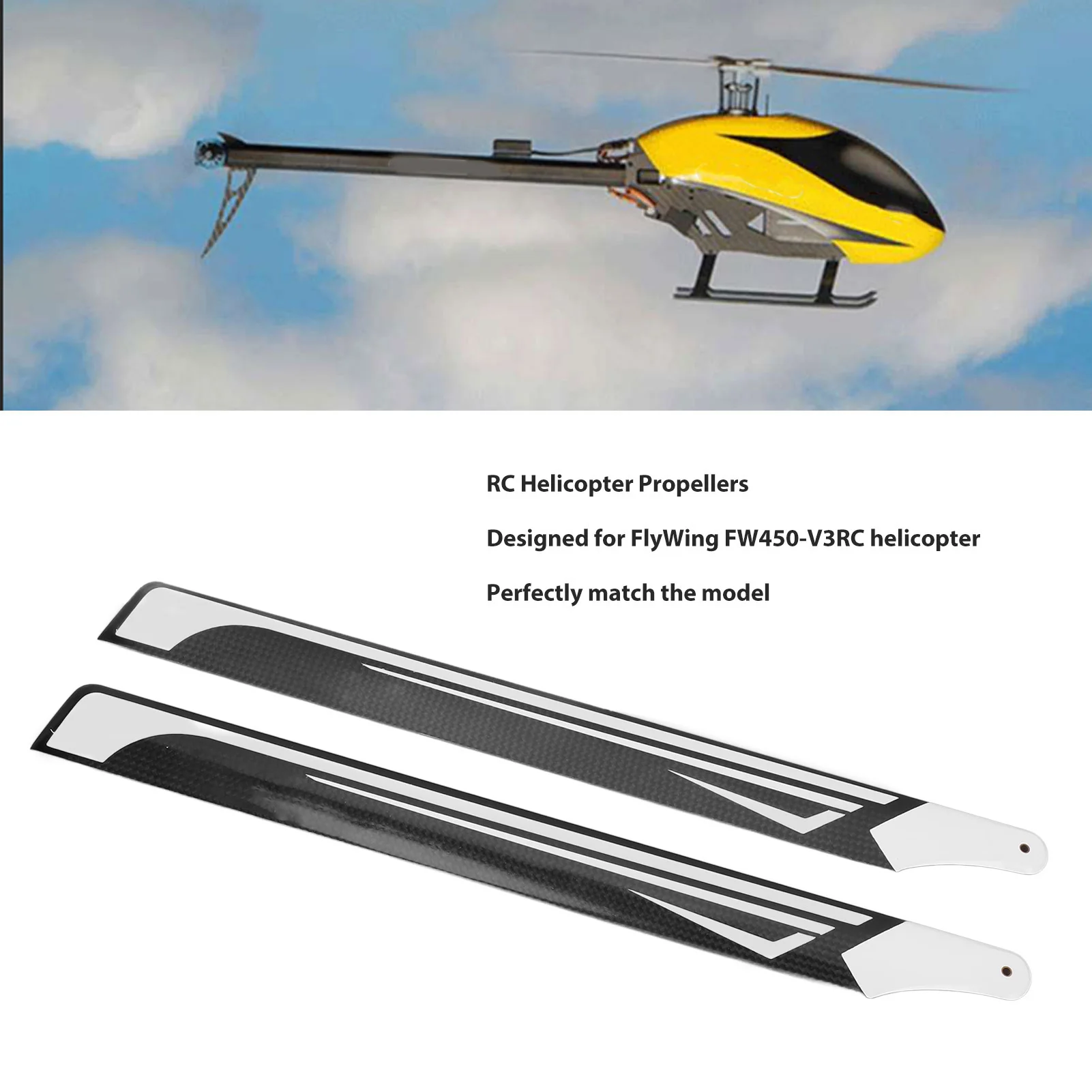 

RC Helicopter Main Propellers RC Helicopter Propellers Practical Professional Easy To Install Replacement for Driveline System