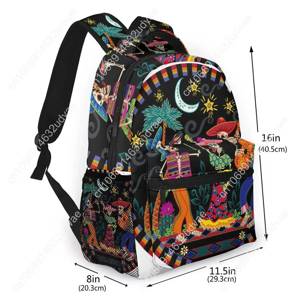 Travel Backpacks Day Of The Dead Party Girl Backpack For Women Large Capacity School Bag For Teenage