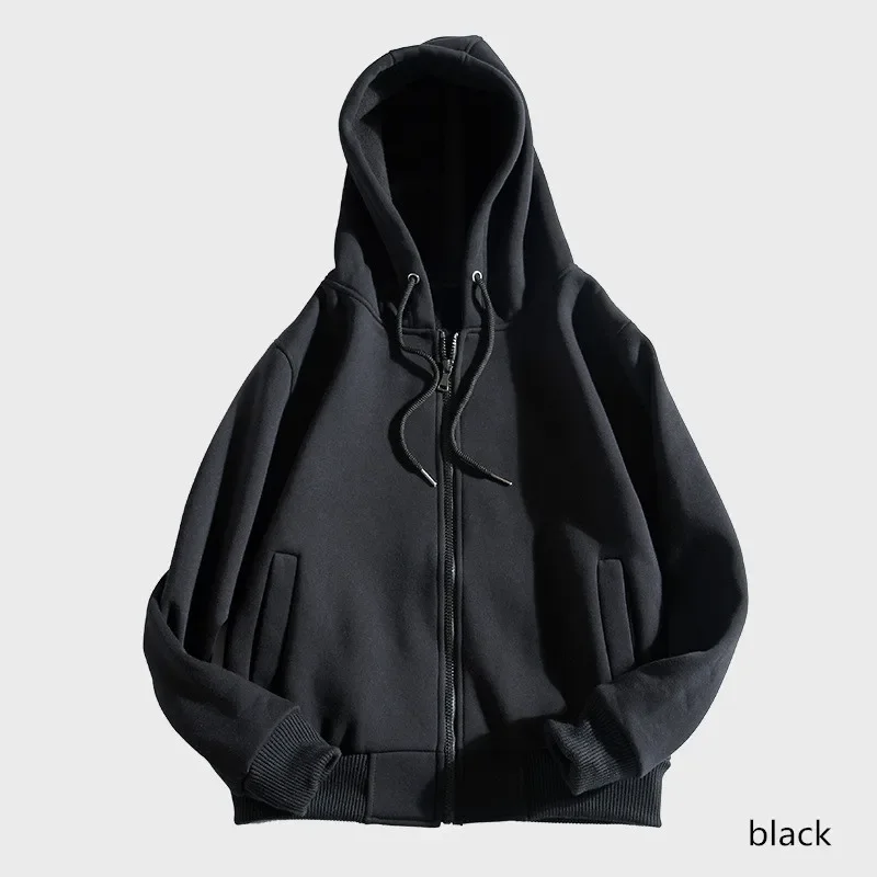 

MRMT 2024 Brand Men's Hoodies Sweatshirts Add Thick Wool Fleece Zipper Hooded Coat Pure Pullover for Male Hoodie Sweatshirt