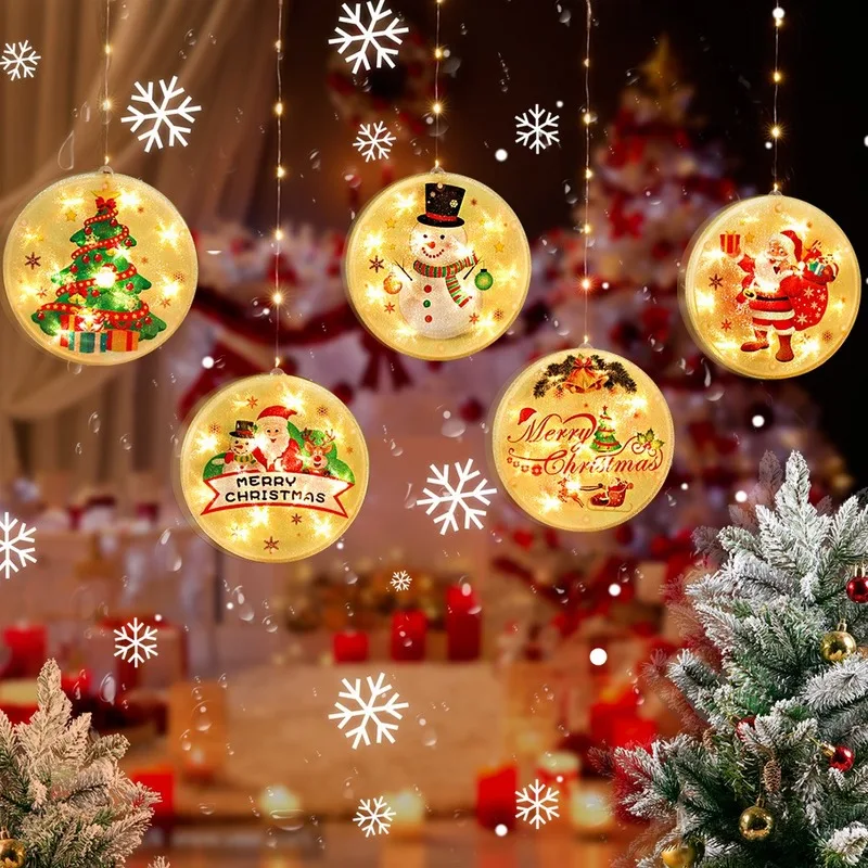 

Decorations Home Navidad Fairy Lights Outdoor Luces Led String Light Santa Claus for Party Christmas USB Curtain