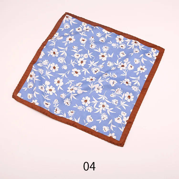 Linbaiway Vintage Paisley Floral Print Square Handkerchief for Mens Polyester Small Handkerchief Unisex Pocket Towel Neck Scarf