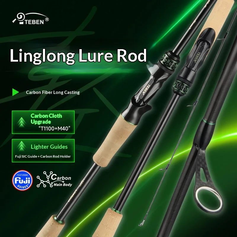 

Универсальный крючок для ловли баса Teben Linglong Road Yagan Elite Edition с карбоновым кронштейном, кольцами Fuji и микро-обжимным кольцом для дистанционной ловли мелких объектов